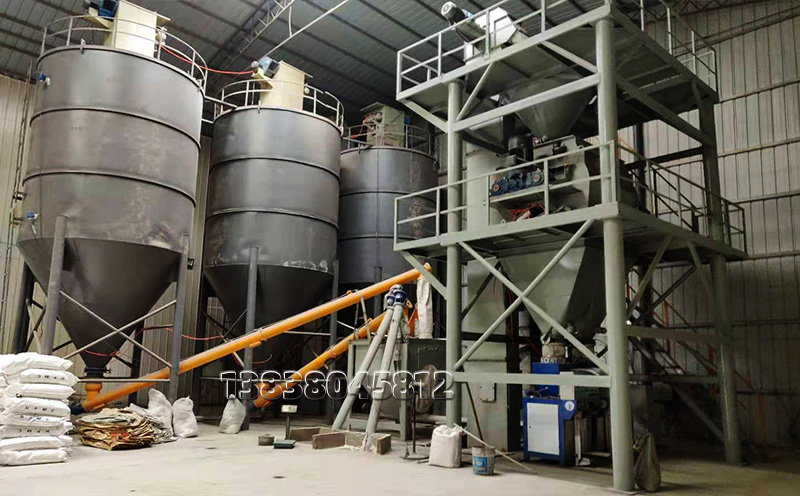 河南年產15萬噸干粉砂漿成套設備多少錢？生產時需要注意哪些？（附帶產品圖片）